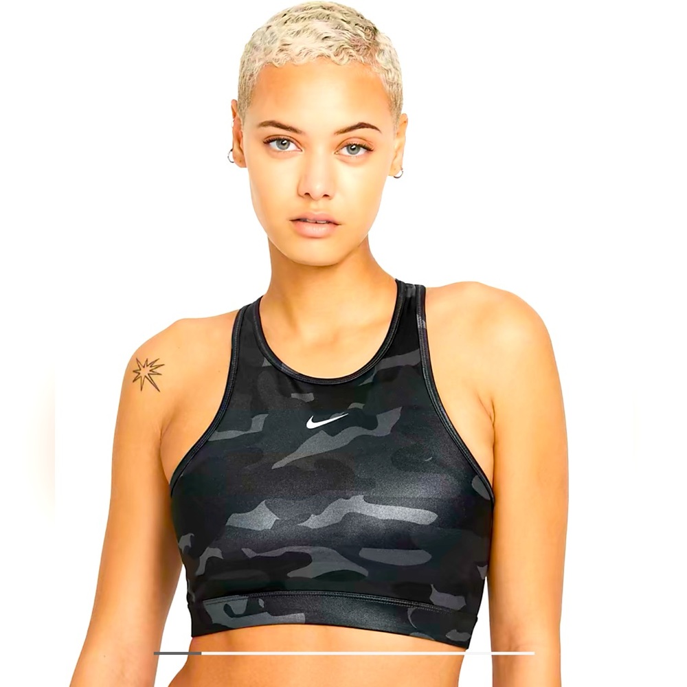 NIKE Women’s Medium -Support 1 piece Pad high Neck Sports Bra NEW